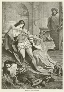 Manrico ve Leonora by after Ferdinand Keller