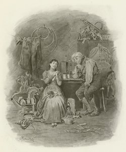 Caleb Plummer ve Kör Kızı by after Frederick Barnard