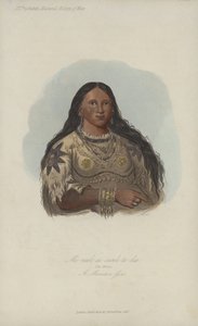 Mi-neek-ee-batık-te-ka, Vizon, Bir Mandan Kızı (aquatint)