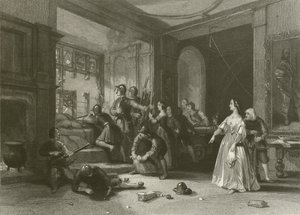 Wardour Kalesi Savunması by after George Cattermole