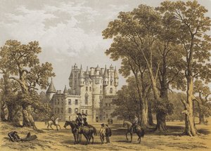 Glamis Kalesi, Forfarshire (kromolitho)