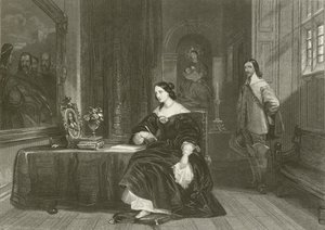 Kraliçe Henrietta 1. Charles için aracılık ediyor by after George Cattermole