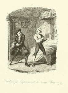 Tobias Smollett tarafından Peregrine Turşu için İllüstrasyon by after George Cruikshank