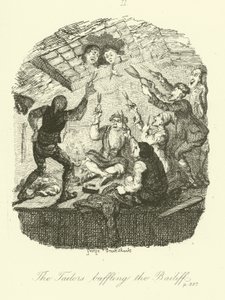 Tobias Smollett tarafından Peregrine Turşu için İllüstrasyon by after George Cruikshank