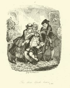 Tobias Smollett tarafından Peregrine Turşu için İllüstrasyon by after George Cruikshank