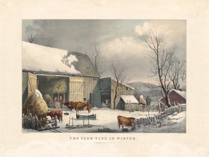 Kışın Çiftlik Avlusu by after George Henry Durrie
