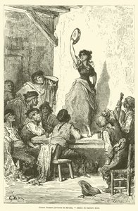 Gitana dansı, Sevilla çevresinde by Gustave after Dore