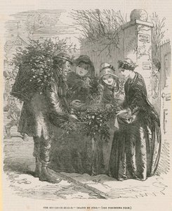 Ökseotu satıcısı (gravür) by after Hablot Knight Browne