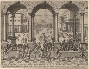 Roma Triumvirliği altında Katliam by after Hans Vredeman de Vries