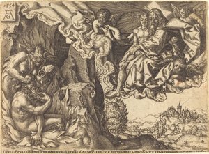 Cehennemdeki Zengin Adam by after Heinrich Aldegrever