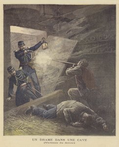 Bir mahzende bir çatışma by after Henri Meyer