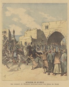 Fransız konsolosu Noel kutlamaları için Beytüllahim