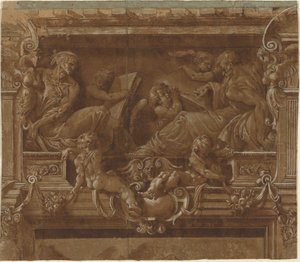 Peygamber ve Sibil by after Jacopo Zanguidi Italian 16th Century called Bertoia