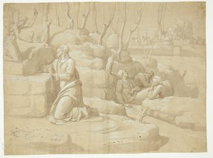 İsa i Gethsemane Var by after Jacopo da Empoli