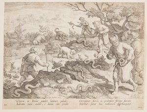 av yılanları by after Jan van der Straet, called Stradanus