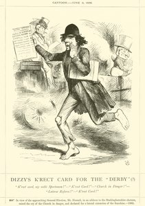 Derbi için Dizzys Krect Kartı(?) by after John Tenniel