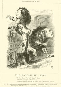 Lancashire Aslanları by after John Tenniel