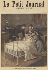 Doktor Emile Roux, bir krup vakasının çocuğunu iyileştiriyor