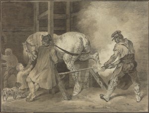 Demirci Dükkanı by after Léon Cogniet after Théodore Gericault