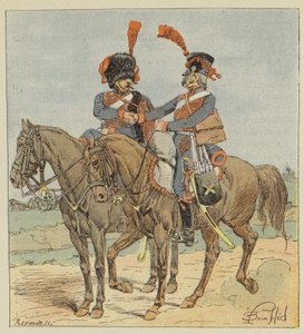 Muhafız ve hattın at topçusu by after Louis Charles Bombled