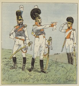 Hafif süvari albay, Bavyera subayı, ejderha albay by after Louis Charles Bombled