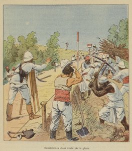 Mühendis tarafından bir yol inşaatı by after Louis Charles Bombled