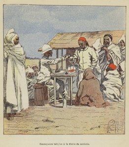 Doktor ziyaretine Kabyle konveyörler by after Louis Charles Bombled
