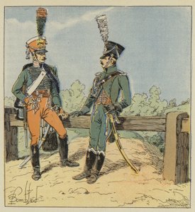 Garde Imperiale, Garde dhonneur, 1813-1814, Jandarma dordonnance, 1806-1807 by after Louis Charles Bombled