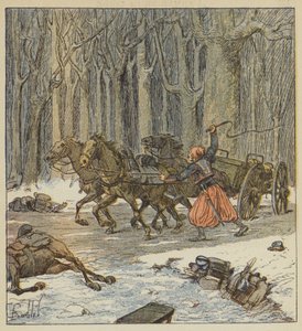 Genç Zouave kendine bir parça top getiriyor by after Louis Charles Bombled