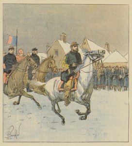 Albay Lipowski, Alencon savaşında saflarda yürüyor by after Louis Charles Bombled