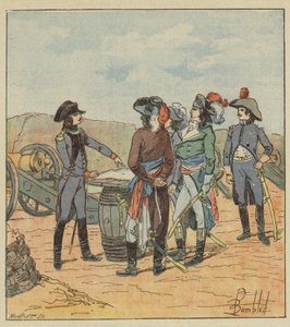 Topçu Komutanı Bonaparte, temsilciler için planını geliştiriyor by after Louis Charles Bombled