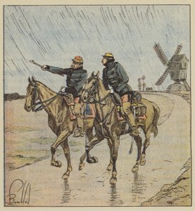 General dAurelle de Paladines ve yaveri by after Louis Charles Bombled