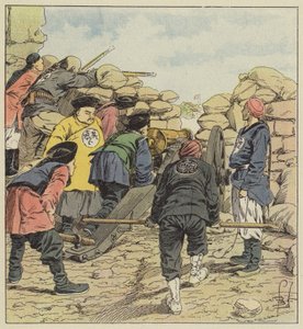 Çinliler elçilikleri bombalıyor by after Louis Charles Bombled