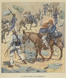 Ekloplar ambulanslarla tahliye edildi by after Louis Charles Bombled