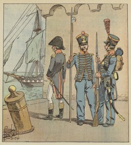 Dolayısıyla aynı adamlar hem denizci hem de askerdi. by after Louis Charles Bombled