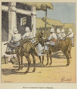 Marololo hastanesine tahliye edilen hastalar by after Louis Charles Bombled