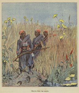bataklıklarda yürümek by after Louis Charles Bombled