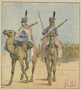 Napolyon dromedaries alayları yarattı by after Louis Charles Bombled