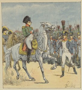 Napolyon geçit törenine bir teğmen tarafından çağrıldı by after Louis Charles Bombled