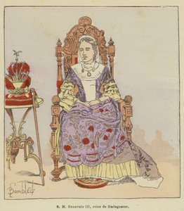 SM Ranavalo III, Madagaskar kraliçesi by after Louis Charles Bombled