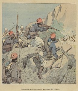 Combes sütununun askerleri isyancıları şaşırttı by after Louis Charles Bombled