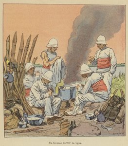 200. hat bivouac by after Louis Charles Bombled