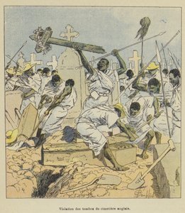 İngiliz mezarlığının mezarlarının ihlali by after Louis Charles Bombled