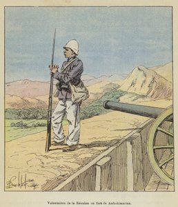 Ambohimarina kalesinde bir araya gelen gönüllüler by after Louis Charles Bombled