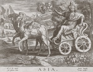 Dört Kıtadan Asya, pub. C1588-89 by after Maarten de Vos