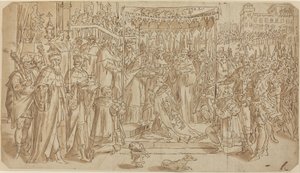 İmparatorun taç giyme töreni by after Maarten de Vos