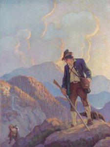 Rip Van Winkle için İllüstrasyon by after Newell Convers Wyeth