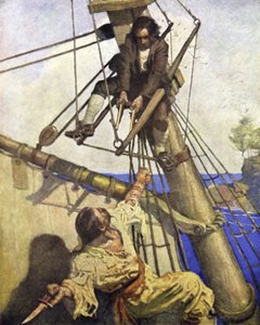 Hazine Adası için İllüstrasyon by after Newell Convers Wyeth