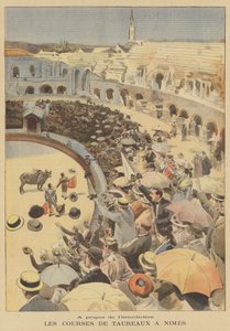 Nimes Roma amfitiyatrosunda boğa güreşi