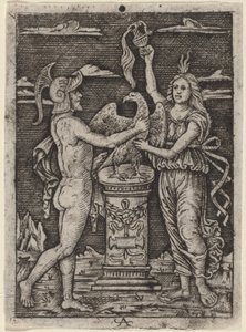 Bir kartalın kutsanması by after Peregrino da Cesena